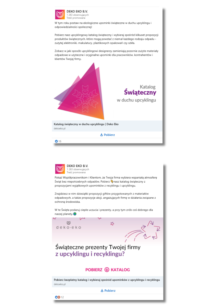 Kampania świąteczna Deko Eko - jak obniżyliśmy koszt pozyskania leada? Case study Smart Social